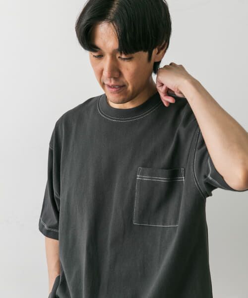 URBAN RESEARCH DOORS / アーバンリサーチ ドアーズ Tシャツ | 配色ステッチクルーネックポケットTシャツ | 詳細11