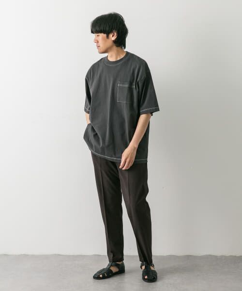 URBAN RESEARCH DOORS / アーバンリサーチ ドアーズ Tシャツ | 配色ステッチクルーネックポケットTシャツ | 詳細13