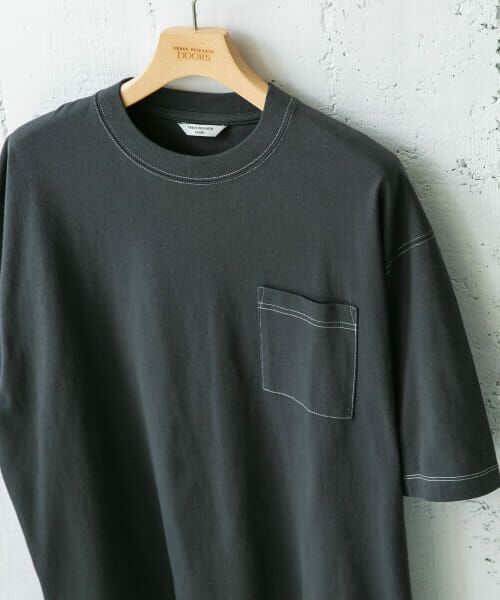 URBAN RESEARCH DOORS / アーバンリサーチ ドアーズ Tシャツ | 配色ステッチクルーネックポケットTシャツ | 詳細15