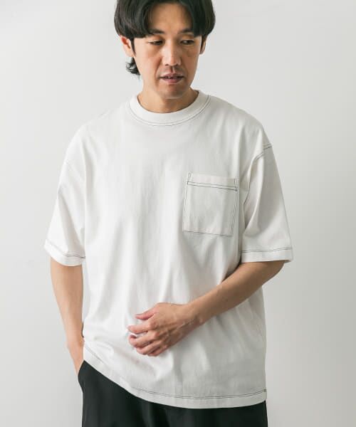 URBAN RESEARCH DOORS / アーバンリサーチ ドアーズ Tシャツ | 配色ステッチクルーネックポケットTシャツ | 詳細3