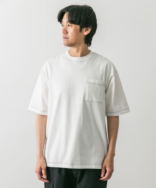 URBAN RESEARCH DOORS / アーバンリサーチ ドアーズ Tシャツ | 配色ステッチクルーネックポケットTシャツ | 詳細30