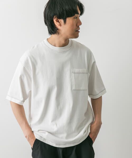 URBAN RESEARCH DOORS / アーバンリサーチ ドアーズ Tシャツ | 配色ステッチクルーネックポケットTシャツ | 詳細5