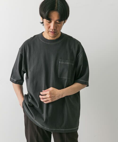 URBAN RESEARCH DOORS / アーバンリサーチ ドアーズ Tシャツ | 配色ステッチクルーネックポケットTシャツ | 詳細9