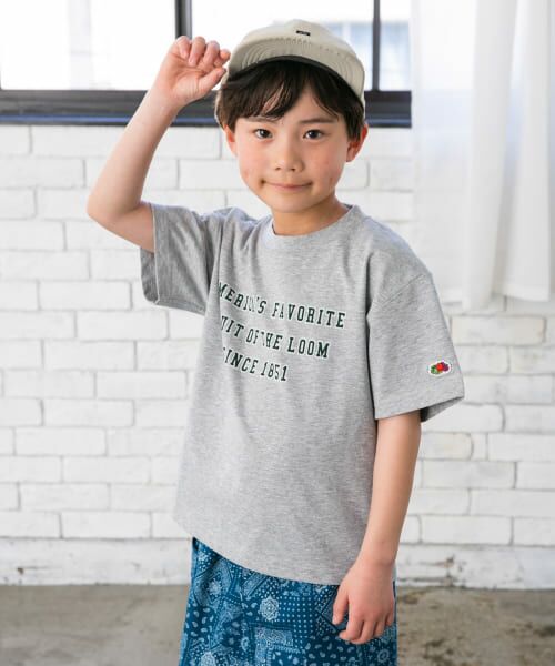 URBAN RESEARCH DOORS / アーバンリサーチ ドアーズ トップス | 『別注』FRUIT OF THE LOOM×DOORS　ロゴプリントTシャツ(KIDS) | 詳細12