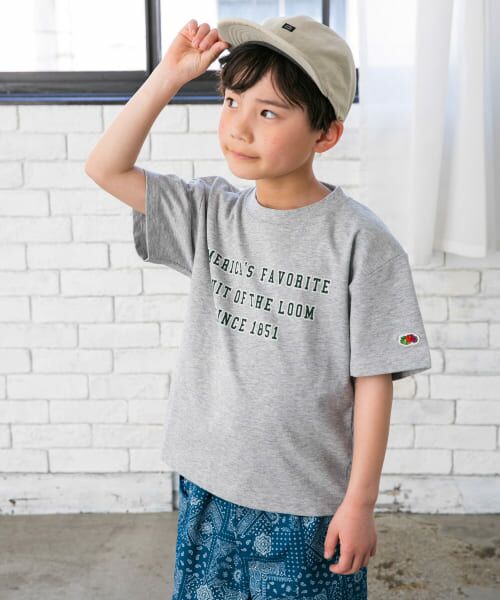 URBAN RESEARCH DOORS / アーバンリサーチ ドアーズ トップス | 『別注』FRUIT OF THE LOOM×DOORS　ロゴプリントTシャツ(KIDS) | 詳細13