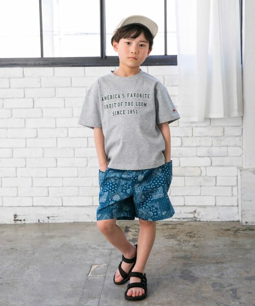 URBAN RESEARCH DOORS / アーバンリサーチ ドアーズ トップス | 『別注』FRUIT OF THE LOOM×DOORS　ロゴプリントTシャツ(KIDS) | 詳細14