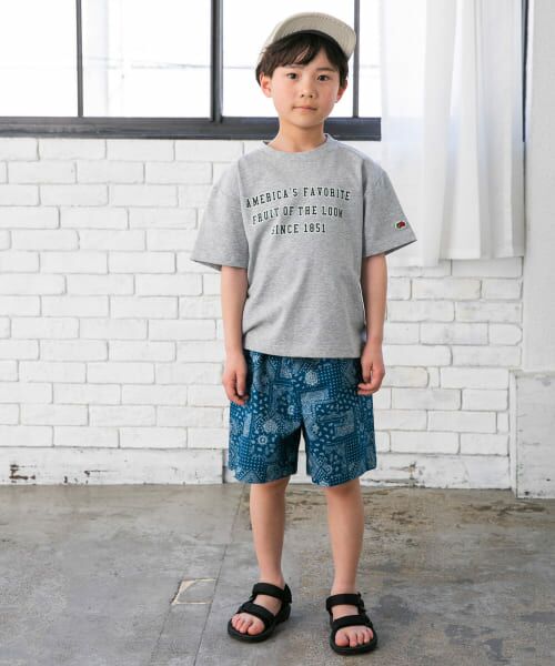 URBAN RESEARCH DOORS / アーバンリサーチ ドアーズ トップス | 『別注』FRUIT OF THE LOOM×DOORS　ロゴプリントTシャツ(KIDS) | 詳細15