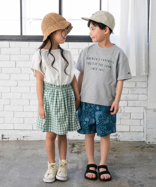 URBAN RESEARCH DOORS / アーバンリサーチ ドアーズ トップス | 『別注』FRUIT OF THE LOOM×DOORS　ロゴプリントTシャツ(KIDS) | 詳細17