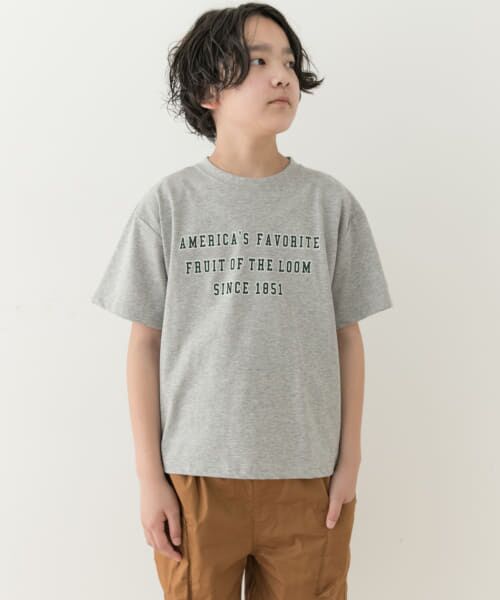 URBAN RESEARCH DOORS / アーバンリサーチ ドアーズ トップス | 『別注』FRUIT OF THE LOOM×DOORS　ロゴプリントTシャツ(KIDS) | 詳細18