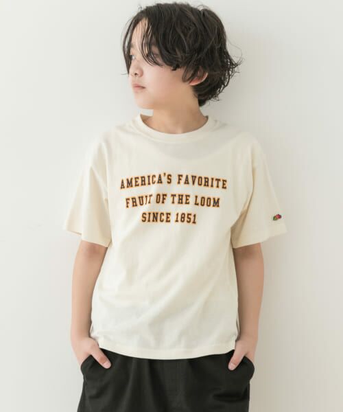 URBAN RESEARCH DOORS / アーバンリサーチ ドアーズ トップス | 『別注』FRUIT OF THE LOOM×DOORS　ロゴプリントTシャツ(KIDS) | 詳細2