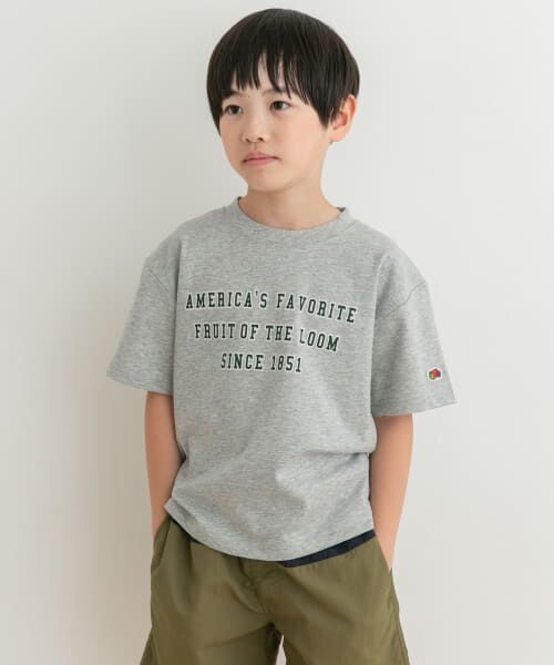 URBAN RESEARCH DOORS / アーバンリサーチ ドアーズ トップス | 『別注』FRUIT OF THE LOOM×DOORS　ロゴプリントTシャツ(KIDS) | 詳細23