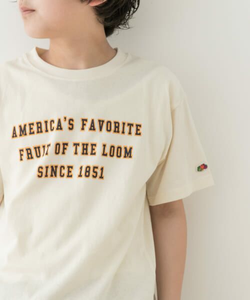 URBAN RESEARCH DOORS / アーバンリサーチ ドアーズ トップス | 『別注』FRUIT OF THE LOOM×DOORS　ロゴプリントTシャツ(KIDS) | 詳細3