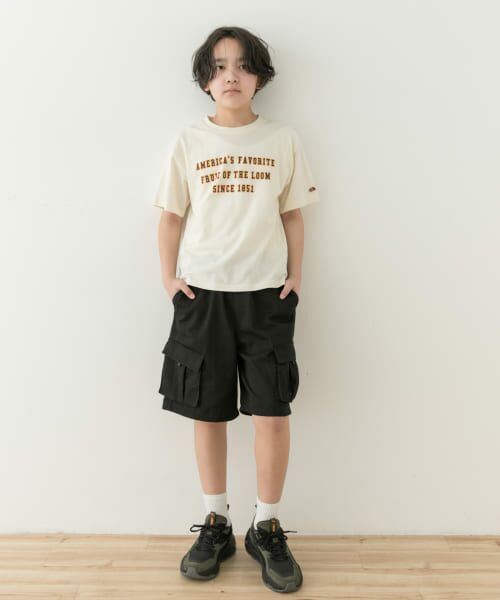 URBAN RESEARCH DOORS / アーバンリサーチ ドアーズ トップス | 『別注』FRUIT OF THE LOOM×DOORS　ロゴプリントTシャツ(KIDS) | 詳細4