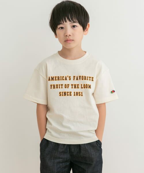 URBAN RESEARCH DOORS / アーバンリサーチ ドアーズ トップス | 『別注』FRUIT OF THE LOOM×DOORS　ロゴプリントTシャツ(KIDS) | 詳細6