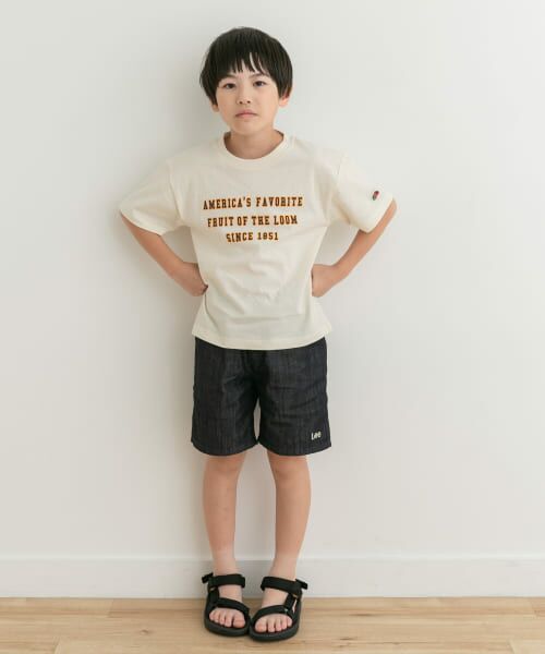 URBAN RESEARCH DOORS / アーバンリサーチ ドアーズ トップス | 『別注』FRUIT OF THE LOOM×DOORS　ロゴプリントTシャツ(KIDS) | 詳細9