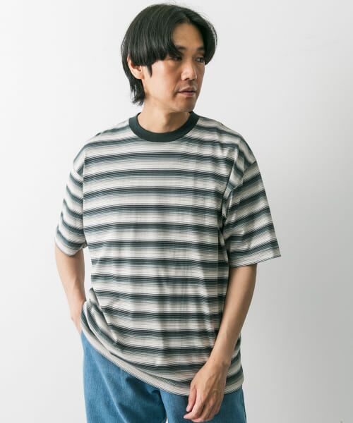 URBAN RESEARCH DOORS / アーバンリサーチ ドアーズ Tシャツ | グラデーションボーダー ショートスリーブ Tシャツ | 詳細11