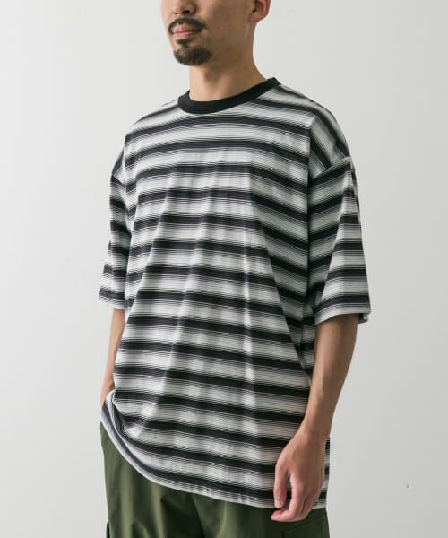 URBAN RESEARCH DOORS / アーバンリサーチ ドアーズ Tシャツ | グラデーションボーダー ショートスリーブ Tシャツ | 詳細17