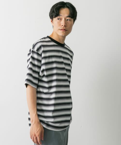 URBAN RESEARCH DOORS / アーバンリサーチ ドアーズ Tシャツ | グラデーションボーダー ショートスリーブ Tシャツ | 詳細22