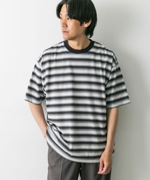 URBAN RESEARCH DOORS / アーバンリサーチ ドアーズ Tシャツ | グラデーションボーダー ショートスリーブ Tシャツ | 詳細29