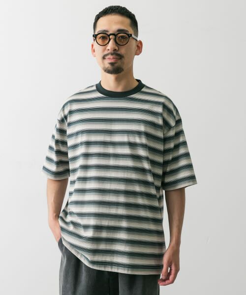 URBAN RESEARCH DOORS / アーバンリサーチ ドアーズ Tシャツ | グラデーションボーダー ショートスリーブ Tシャツ | 詳細3