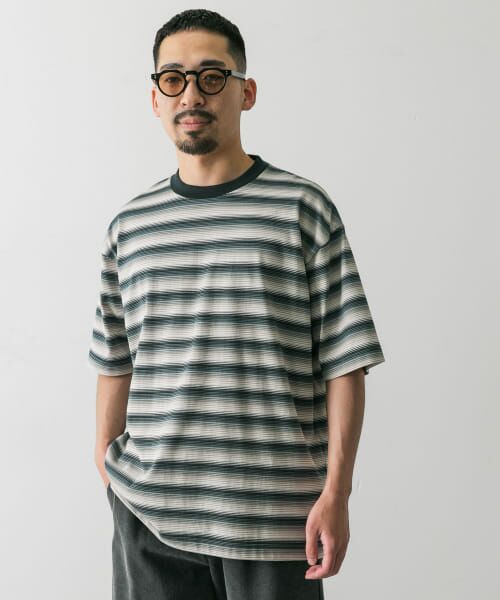 URBAN RESEARCH DOORS / アーバンリサーチ ドアーズ Tシャツ | グラデーションボーダー ショートスリーブ Tシャツ | 詳細4