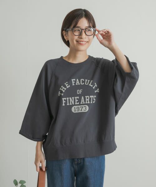 URBAN RESEARCH DOORS / アーバンリサーチ ドアーズ Tシャツ | ミニ裏毛BIGスリーブロゴプルオーバー | 詳細26