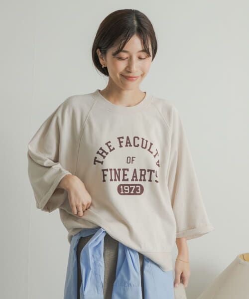 URBAN RESEARCH DOORS / アーバンリサーチ ドアーズ Tシャツ | ミニ裏毛BIGスリーブロゴプルオーバー | 詳細6