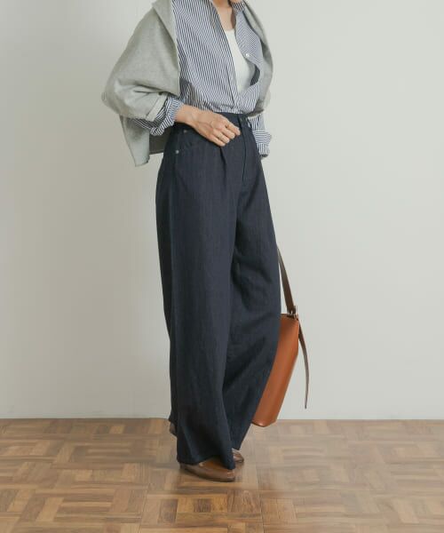 URBAN RESEARCH DOORS / アーバンリサーチ ドアーズ デニムパンツ | Denim Tuck Wide Pants | 詳細28