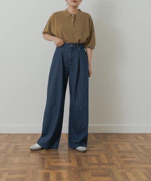 URBAN RESEARCH DOORS / アーバンリサーチ ドアーズ デニムパンツ | Denim Tuck Wide Pants | 詳細9