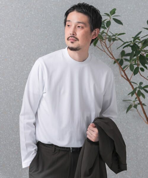 URBAN RESEARCH DOORS / アーバンリサーチ ドアーズ シャツ・ブラウス | 『抗菌/防臭』LIFE STYLE TAILOR　シルケットポンチストレッチ長袖Tシャツ | 詳細1