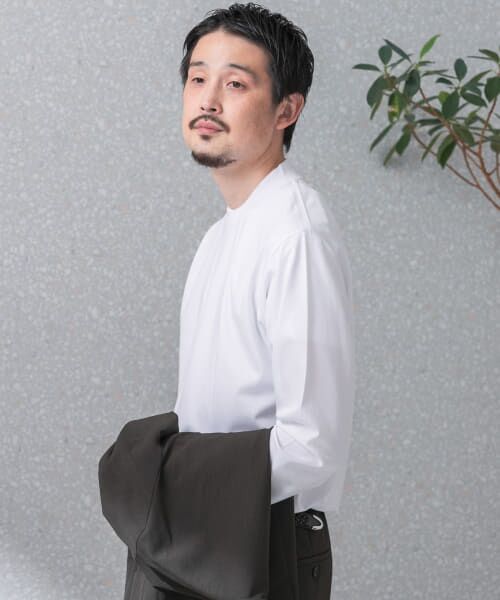 URBAN RESEARCH DOORS / アーバンリサーチ ドアーズ シャツ・ブラウス | 『抗菌/防臭』LIFE STYLE TAILOR　シルケットポンチストレッチ長袖Tシャツ | 詳細2