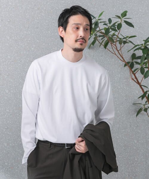 URBAN RESEARCH DOORS / アーバンリサーチ ドアーズ シャツ・ブラウス | 『抗菌/防臭』LIFE STYLE TAILOR　シルケットポンチストレッチ長袖Tシャツ | 詳細5