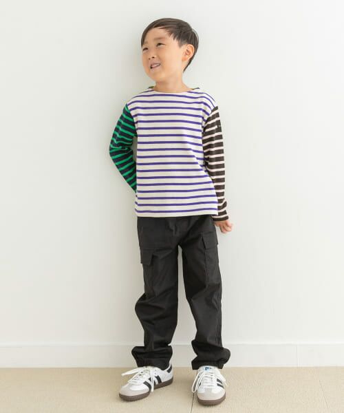 URBAN RESEARCH DOORS / アーバンリサーチ ドアーズ トップス | DENIM DUNGAREE　ボーダーテンジクボートネックTシャツ(KIDS) | 詳細2