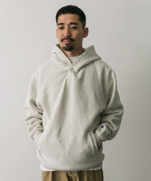 URBAN RESEARCH DOORS / アーバンリサーチ ドアーズ パーカー | 『別注』Champion×DOORS　RW HALF SNAP PARKA | 詳細1