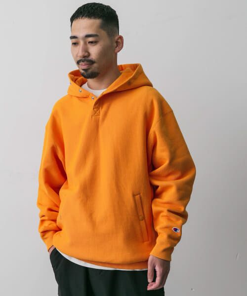 URBAN RESEARCH DOORS / アーバンリサーチ ドアーズ パーカー | 『別注』Champion×DOORS　RW HALF SNAP PARKA | 詳細12