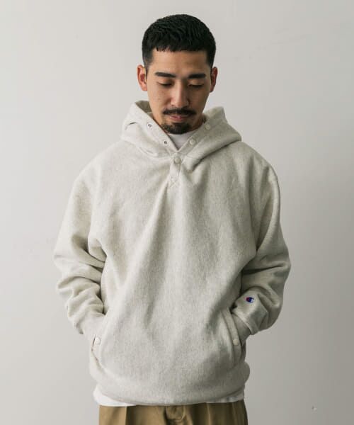 URBAN RESEARCH DOORS / アーバンリサーチ ドアーズ パーカー | 『別注』Champion×DOORS　RW HALF SNAP PARKA | 詳細2