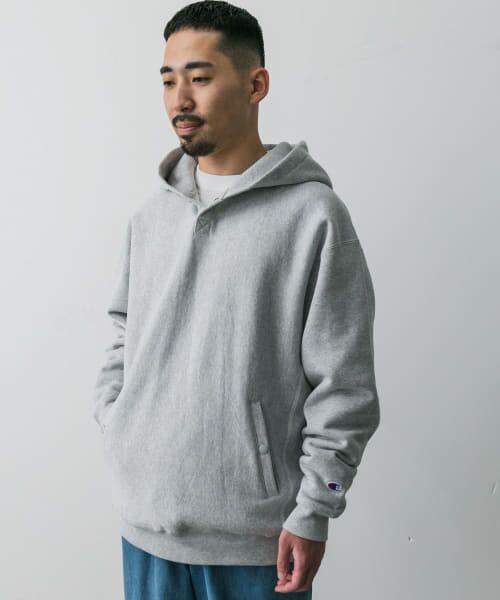 URBAN RESEARCH DOORS / アーバンリサーチ ドアーズ パーカー | 『別注』Champion×DOORS　RW HALF SNAP PARKA | 詳細6