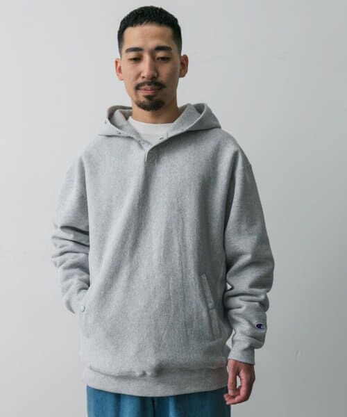 URBAN RESEARCH DOORS / アーバンリサーチ ドアーズ パーカー | 『別注』Champion×DOORS　RW HALF SNAP PARKA | 詳細7