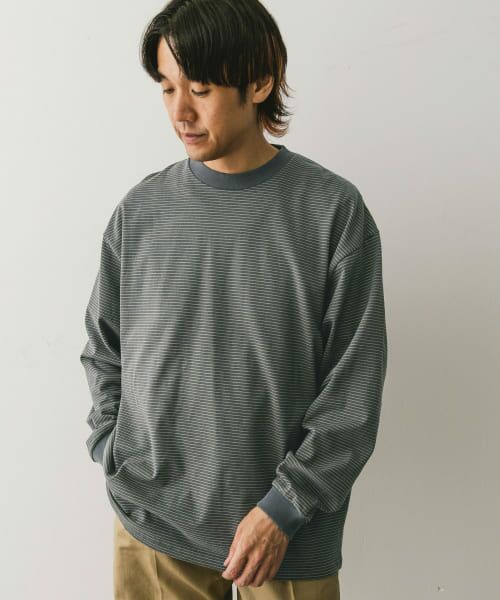 URBAN RESEARCH DOORS / アーバンリサーチ ドアーズ Tシャツ | ミジンボーダーロングスリーブ Tシャツ | 詳細2