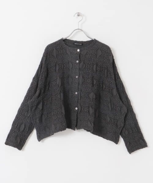 URBAN RESEARCH DOORS / アーバンリサーチ ドアーズ カーディガン・ボレロ | mizuiro ind　sheerpattern knitting cardigan | 詳細2