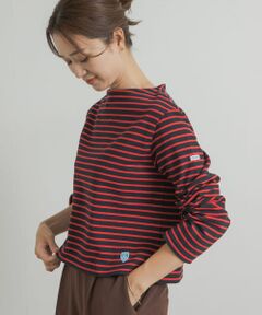 ORCIVAL　BOAT NECK LONG-SLEEVE CROPPED PULLOVER