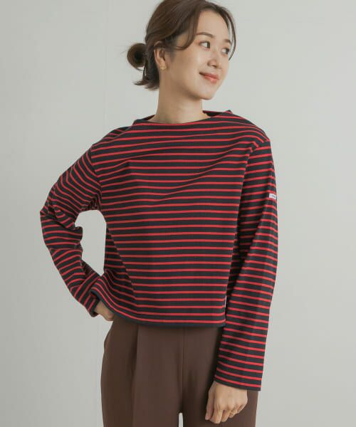 URBAN RESEARCH DOORS / アーバンリサーチ ドアーズ Tシャツ | ORCIVAL　BOAT NECK LONG-SLEEVE CROPPED PULLOVER | 詳細3