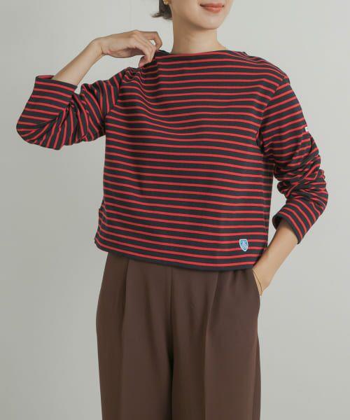 URBAN RESEARCH DOORS / アーバンリサーチ ドアーズ Tシャツ | ORCIVAL　BOAT NECK LONG-SLEEVE CROPPED PULLOVER | 詳細4