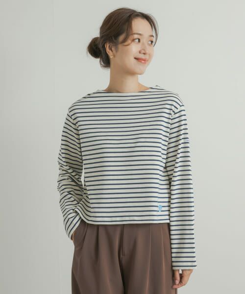 URBAN RESEARCH DOORS / アーバンリサーチ ドアーズ Tシャツ | ORCIVAL　BOAT NECK LONG-SLEEVE CROPPED PULLOVER | 詳細6