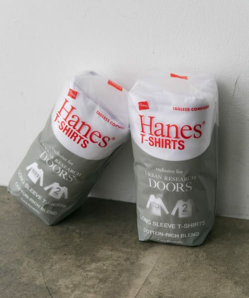 URBAN RESEARCH DOORS / アーバンリサーチ ドアーズ Tシャツ | 『別注』Hanes×DOORS　2P DOORS Fit Long-Sleeve T-shirts2 | 詳細7