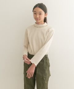 『WEB/一部店舗限定サイズ』メローフリルリブタートルネックTシャツ(KIDS)