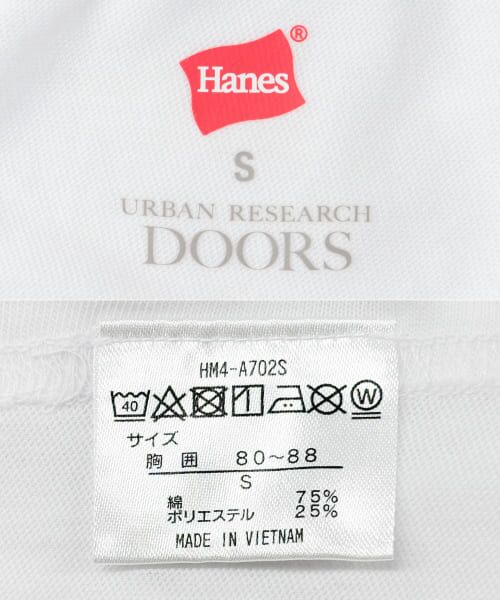 URBAN RESEARCH DOORS / アーバンリサーチ ドアーズ Tシャツ | 『別注』Hanes×DOORS　2P DOORS Fit Long-Sleeve T-shirts2 | 詳細11