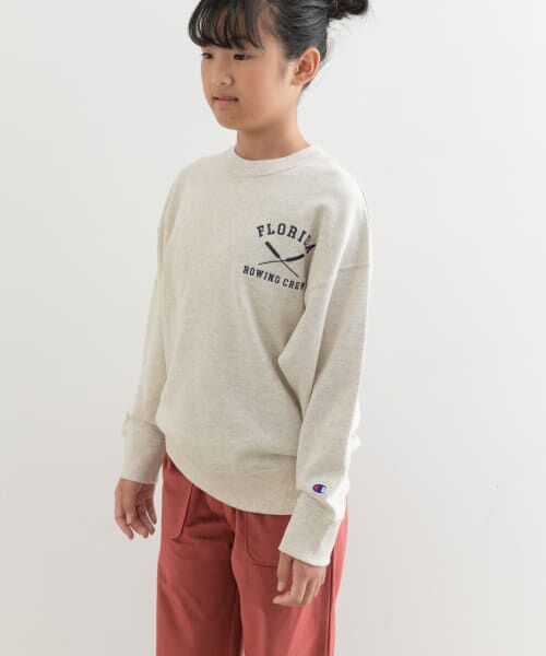 URBAN RESEARCH DOORS / アーバンリサーチ ドアーズ トップス | 『WEB/一部店舗限定』『別注』Champion×DOORS　シシュウロゴスウェット(KIDS) | 詳細1