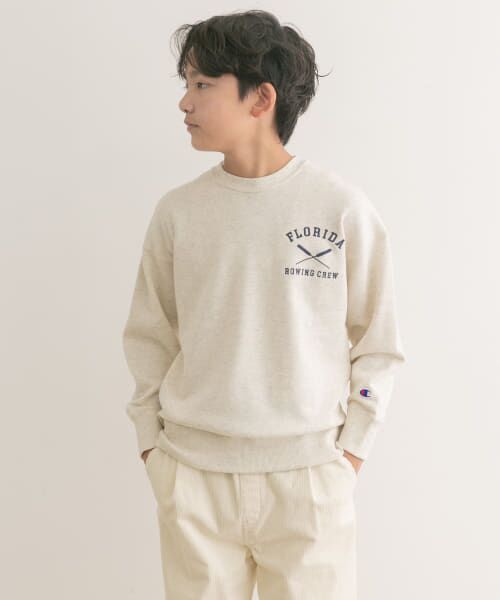 URBAN RESEARCH DOORS / アーバンリサーチ ドアーズ トップス | 『WEB/一部店舗限定』『別注』Champion×DOORS　シシュウロゴスウェット(KIDS) | 詳細10