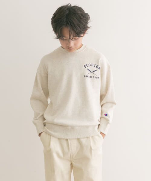 URBAN RESEARCH DOORS / アーバンリサーチ ドアーズ トップス | 『WEB/一部店舗限定』『別注』Champion×DOORS　シシュウロゴスウェット(KIDS) | 詳細11